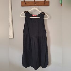 Pyne and Smith black linen pinafore